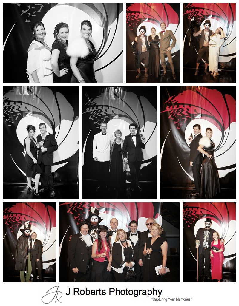 James bond wall photographs at party - sydney party photography